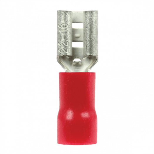 Red Push On 4.8mm