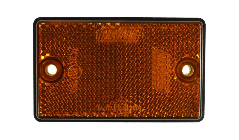 Indespension Amber Reflector Rectangle (Self Adhesive)