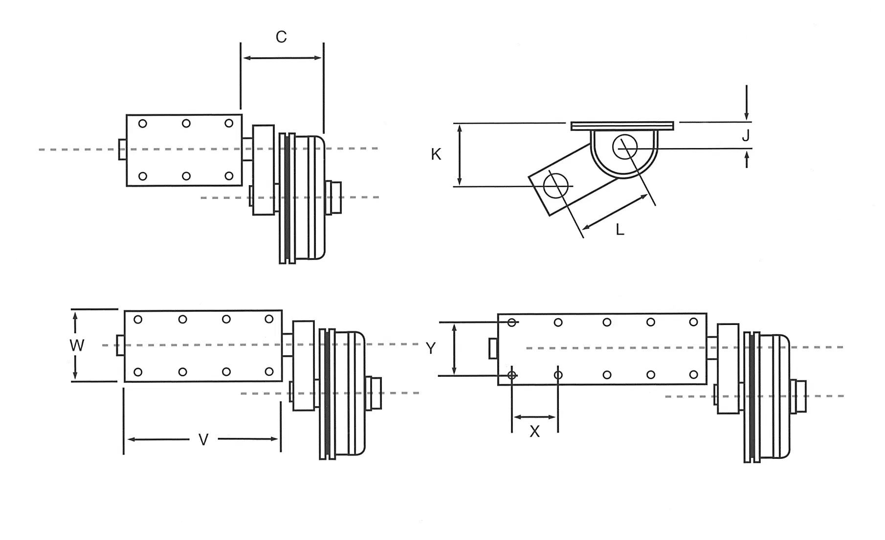 Indespension Indespension 1800kg Braked Flexiride RH Unit 250mm Drum (Knott Brakes) – ISSU117R